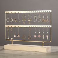 Simple Style Solid Color Solid Wood Iron Jewelry Display Jewelry Rack main image 1