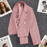 Women's Coat Long Sleeve Blazers Elegant Classic Style Solid Color main image 2