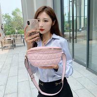 Women's Streetwear Grid Pu Leather Waist Bags main image 3