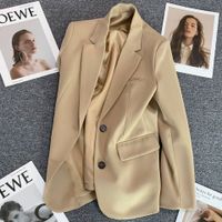 Women's Long Sleeve Blazers Pocket Casual Classic Style Solid Color main image 1