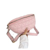 Women's Streetwear Grid Pu Leather Waist Bags main image 5