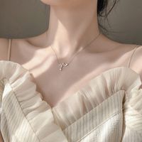 Fashion Ginkgo Leaf Alloy Inlay Zircon Women's Pendant Necklace 1 Piece sku image 16