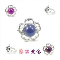 Exaggerated Animal Star Smiley Face Metal Animal Plating Mixed Materials Women's Open Ring sku image 15