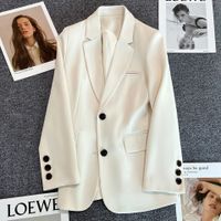 Women's Long Sleeve Blazers Pocket Casual Classic Style Solid Color main image 2