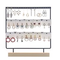 Simple Style Solid Color Solid Wood Iron Jewelry Display Jewelry Rack main image 3