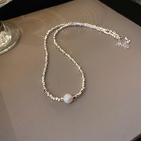 Glam Retro Heart Shape Bow Knot Imitation Pearl Beaded Plating Inlay Rhinestones Women's Layered Necklaces sku image 20