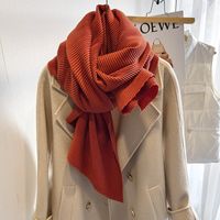 Women's Simple Style Solid Color Imitation Cashmere Polyester Winter Scarves sku image 7