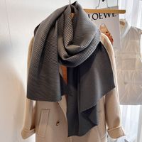Women's Simple Style Solid Color Imitation Cashmere Polyester Winter Scarves main image 4