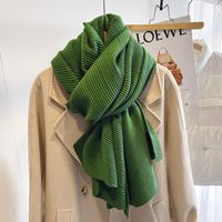 Women's Simple Style Solid Color Imitation Cashmere Polyester Winter Scarves sku image 1