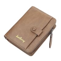 Men's Solid Color Pu Leather Zipper Buckle Wallets sku image 2