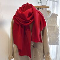 Women's Simple Style Solid Color Imitation Cashmere Polyester Winter Scarves sku image 13