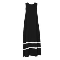 امرأة فستان سوينغ غير رسمي رقبة مستديرة بلا أكمام شريط فستان طويل ماكسي اليومي شارع main image 1