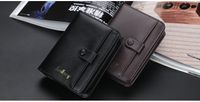 Men's Solid Color Pu Leather Zipper Buckle Wallets main image 1