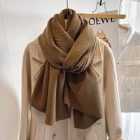 Women's Simple Style Solid Color Imitation Cashmere Polyester Winter Scarves sku image 2