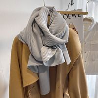 Women's Simple Style Solid Color Imitation Cashmere Polyester Winter Scarves sku image 4