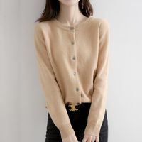 New Round Neck Knitted Women's Loose Fashion All-match Coat main image 1