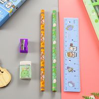 Cute Creative School Opening Prize Portable Box Student Stationery Five-piece Set main image 2