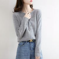 New Round Neck Knitted Women's Loose Fashion All-match Coat main image 2