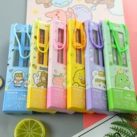 Cute Creative School Opening Prize Portable Box Student Stationery Five-piece Set main image 6