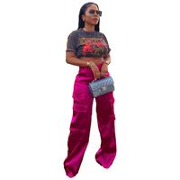 Women's Street Casual Solid Color Full Length Pocket Straight Pants main image 5