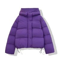 Women's Simple Style Solid Color Single Breasted Zipper Coat Cotton Clothes main image 5