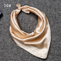 Women's Simple Style Solid Color Satin Printing Silk Scarf sku image 10