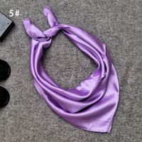 Women's Simple Style Solid Color Satin Printing Silk Scarf sku image 5