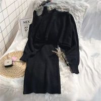 Outdoor Daily Women's Simple Style Simple Solid Color Cotton Knit Skirt Sets Skirt Sets main image 5