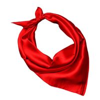 Women's Simple Style Solid Color Satin Printing Silk Scarf main image 4