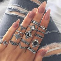 Retro Geometric Alloy Plating Gold Plated Silver Plated Women's Rings sku image 1