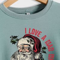 Women's Hoodie Long Sleeve Hoodies & Sweatshirts Printing Christmas Santa Claus Letter main image 3