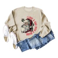 Women's Hoodie Long Sleeve Hoodies & Sweatshirts Printing Christmas Santa Claus Letter main image 2