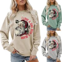 Femmes Sweat À Capuche Manche Longue Hoodies Et Pulls Molletonnés Impression Noël Père Noël Lettre main image 5