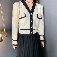 Women's Sweater Long Sleeve Sweaters & Cardigans Elegant Vintage Style Color Block main image 4