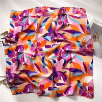 Women's Elegant Simple Style Color Block Polyester Printing Silk Scarf sku image 2