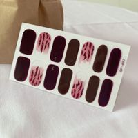 Cute Simple Style Korean Style Solid Color Stickers Nail Patches 1 Set sku image 8