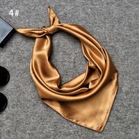Women's Simple Style Solid Color Satin Printing Silk Scarf sku image 4