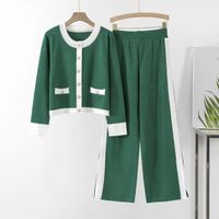 Daily Street Women's Casual Color Block Rayon Spandex Polyester Pants Sets Pants Sets main image 4