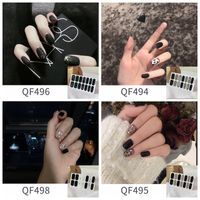 Cute Simple Style Korean Style Solid Color Stickers Nail Patches 1 Set main image 3