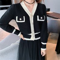 Women's Sweater Long Sleeve Sweaters & Cardigans Elegant Vintage Style Color Block main image 5