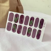 Cute Simple Style Korean Style Solid Color Stickers Nail Patches 1 Set sku image 10