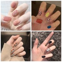 Cute Simple Style Korean Style Solid Color Stickers Nail Patches 1 Set main image 1