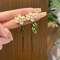 Wholesale Jewelry Elegant Flower Alloy Plating Drop Earrings sku image 1