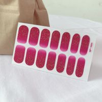 Cute Simple Style Korean Style Solid Color Stickers Nail Patches 1 Set sku image 12