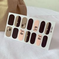 Süß Einfacher Stil Koreanische Art Einfarbig Aufkleber Nagelaufkleber 1 Satz sku image 2