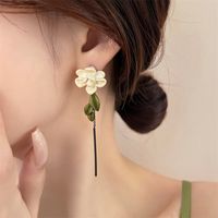 Wholesale Jewelry Elegant Flower Alloy Plating Drop Earrings main image 1