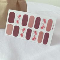 Cute Simple Style Korean Style Solid Color Stickers Nail Patches 1 Set sku image 3
