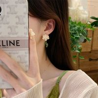 Wholesale Jewelry Elegant Flower Alloy Plating Drop Earrings main image 4
