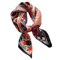 Women's Elegant Simple Style Color Block Polyester Printing Silk Scarf main image 2