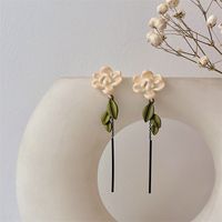 Wholesale Jewelry Elegant Flower Alloy Plating Drop Earrings main image 2